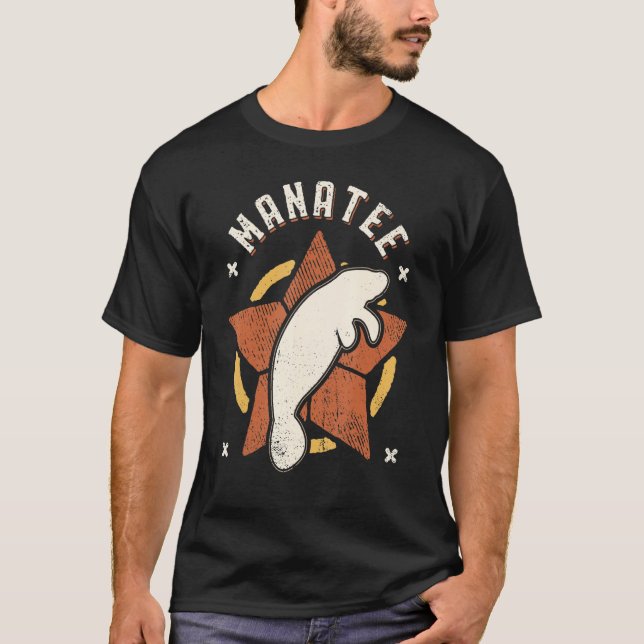 Camiseta Manatee Vintage Retro Classic Animal (Frente)