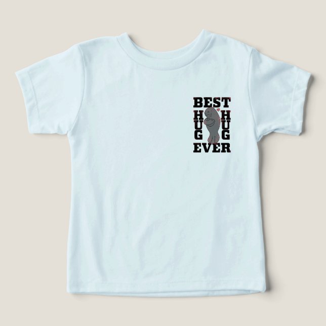 Camiseta Manateio - Melhor Hug Nunca - Hug - Design ASL (Design frontal)