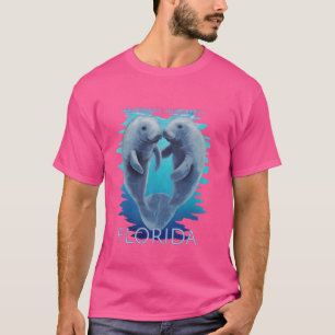Camiseta Manateiras Cutes De Férias Flóridas Chave De Sugar