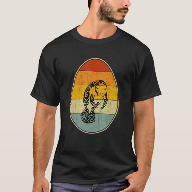 Camiseta Manato de Páscoa Gráfico de Ovos de Estilo Retro (Frente)