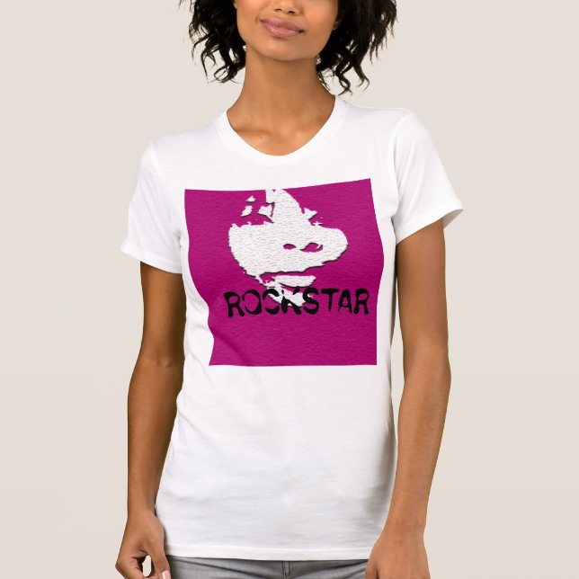 Camiseta Mancha 1 da tinta, ROCKSTAR (Frente)