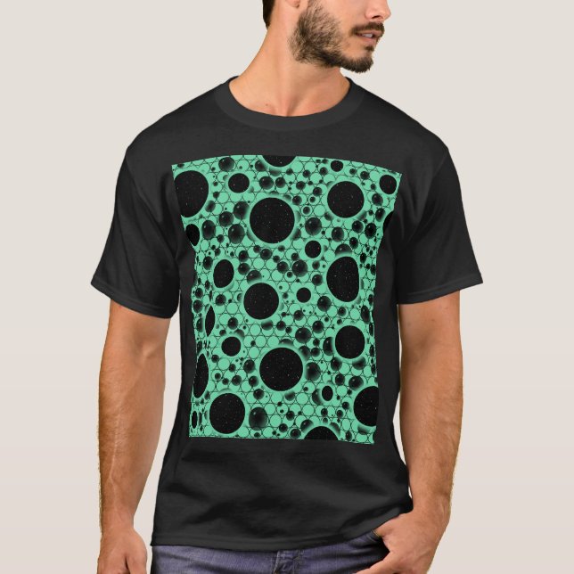 Camiseta Mancha de Bolha Espacial - Menta (Frente)
