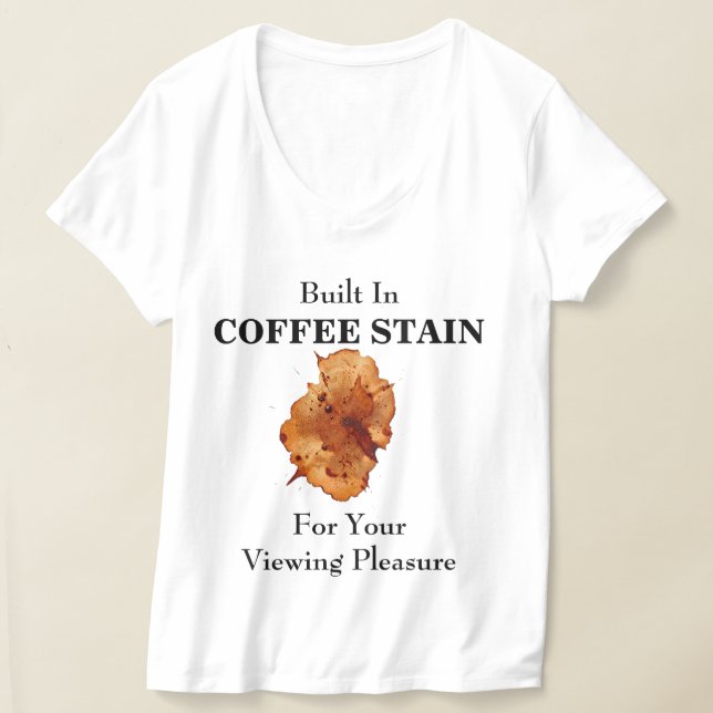 CAMISETA MANCHA DE CAFÉ EMBUIDA (Postura )