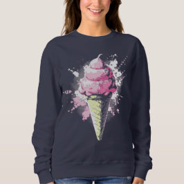 Camiseta Mancha de Sorvete Rosa Abstrato Distorcido