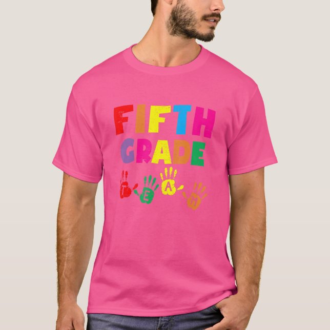 Camiseta Manchas de 5 da Equipe de volta ao Professor B (Frente)