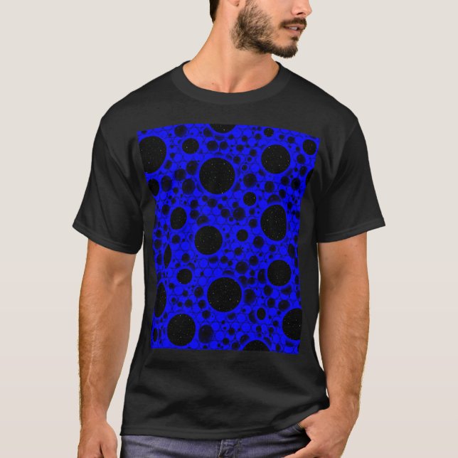 Camiseta Manchas de Bolha Espacial - Azul (Frente)