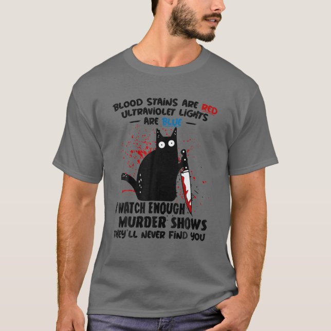 Camiseta Manchas De Sangue São Luzes Vermelhas Ultravioleta (Frente)