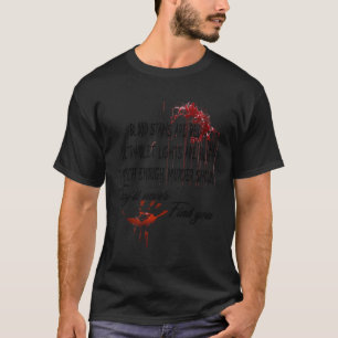 Camiseta Manchas De Sangue São Luzes Vermelhas Ultravioleta