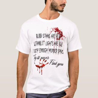 Camiseta Manchas De Sangue São Luzes Vermelhas Ultravioleta