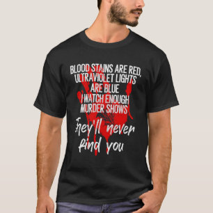 Camiseta Manchas De Sangue São Luzes Vermelhas Ultravioleta