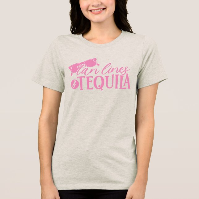 Camiseta Manchas de Sol e Citação de Tequila Festa de Despe (Frente)