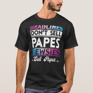 CAMISETA MANCHAS NÃO VENDEM PAPEL JORNAIS VENDEM PAPAS T-SH