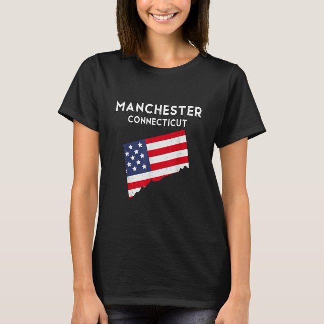 Camiseta Manchester Connecticut USA State America Travel Co (Frente)