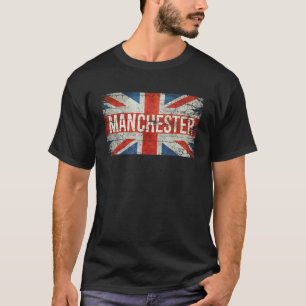 Camiseta Manchester England Reino Unido Brisbritânico Flag 