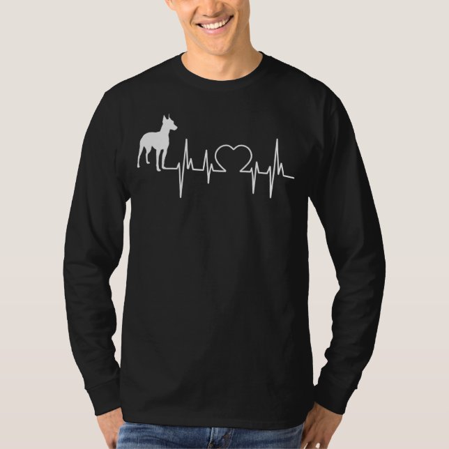 Camiseta Manchester Terrier Dog Heartbeat (Frente)