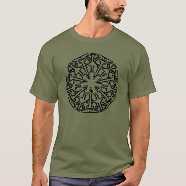 Camiseta Mandala 1 Preto (Frente)
