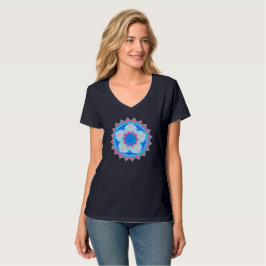 Camiseta Mandala Azul Rosa
