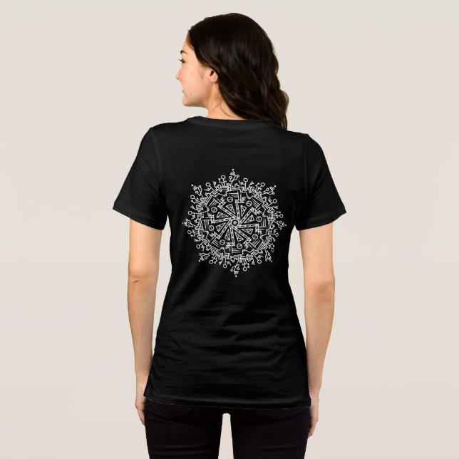 Camiseta Mandala Branco (Verso completo)