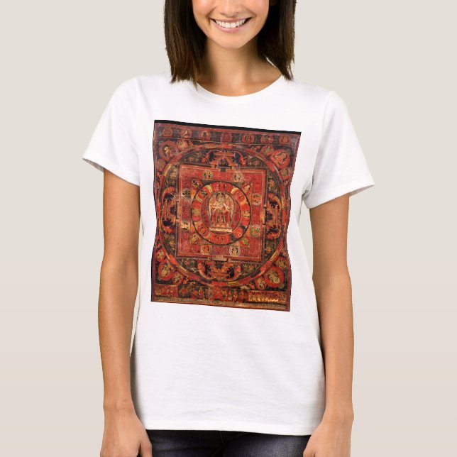 Camiseta Mandala budista da piedade (Frente)