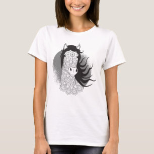 Camiseta Mandala Cavalo Amante Princesa Cowgirl Rodeio Ocid