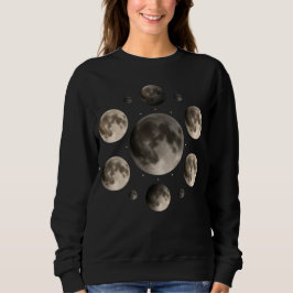 Camiseta Mandala de Fases da Lua Celestial Arte de Astronom