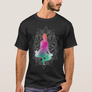 Camiseta Mandala de Flor de Lótus de Ioga Meditação Humoros