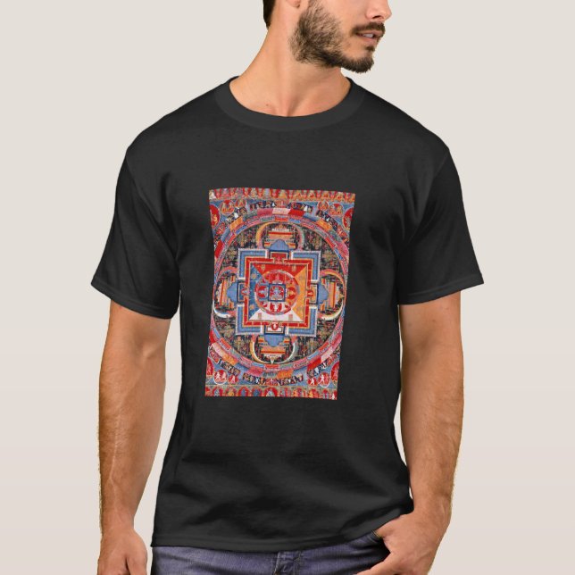 Camiseta Mandala de Jnanadakini, budista tibetano Thangka B (Frente)