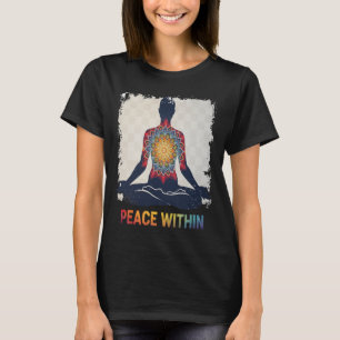Camiseta Mandala de Meditação de Yoga Paz Interior Design
