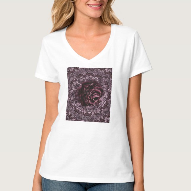 Camiseta Mandala de Rosa  (Frente)