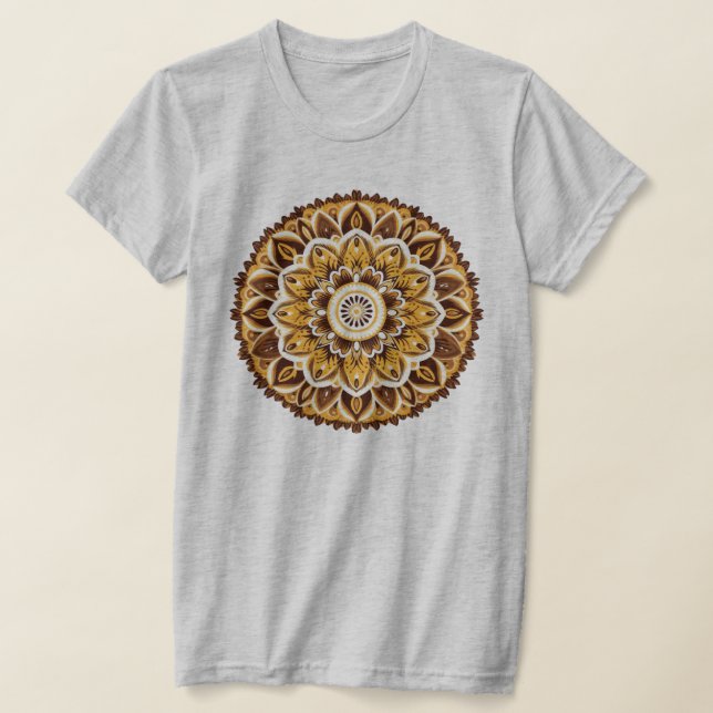 Camiseta Mandala / Design de Flor (Postura )