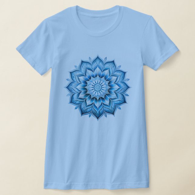 Camiseta Mandala / Design de Flor (Postura )