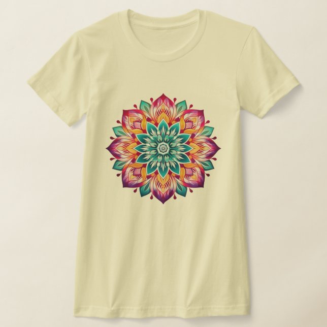 Camiseta Mandala / Design de Flor (Postura )