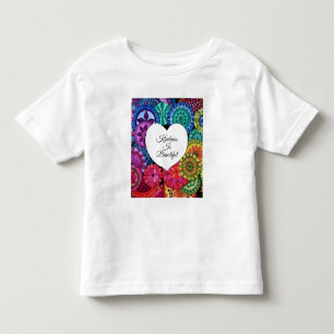 Camiseta Mandala do arco-íris da aguarela com coração