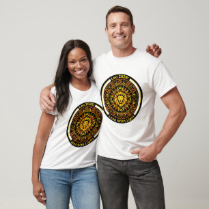 Camiseta Mandala do Zodíaco de Leão 2026 Astrologia do Si