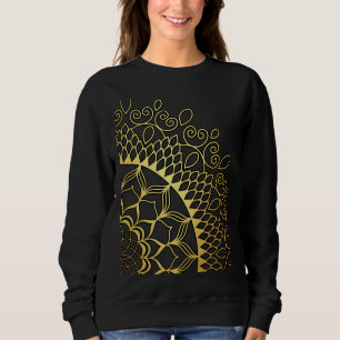 Camiseta Mandala Dourada e preta