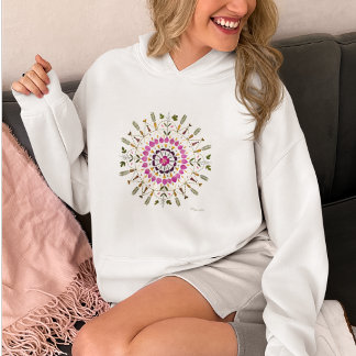 Camiseta Mandala Floral l Obra de Arte com Flores Prensadas