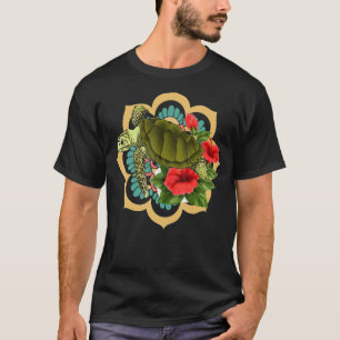 Camiseta Mandala Flores Ocean Animal Polinésia Havaiana T