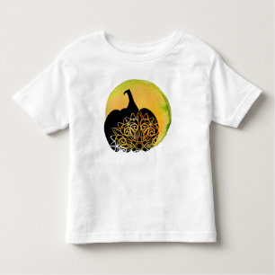 Camiseta Mandala gravou abóbora com a lua de outono