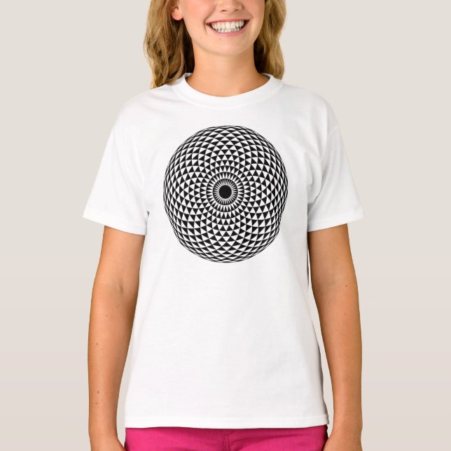 Camiseta Mandala hipnótica do toróide (Frente)