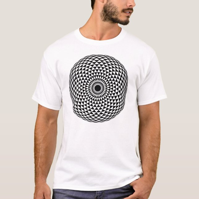 Camiseta Mandala hipnótica do toróide (Frente)