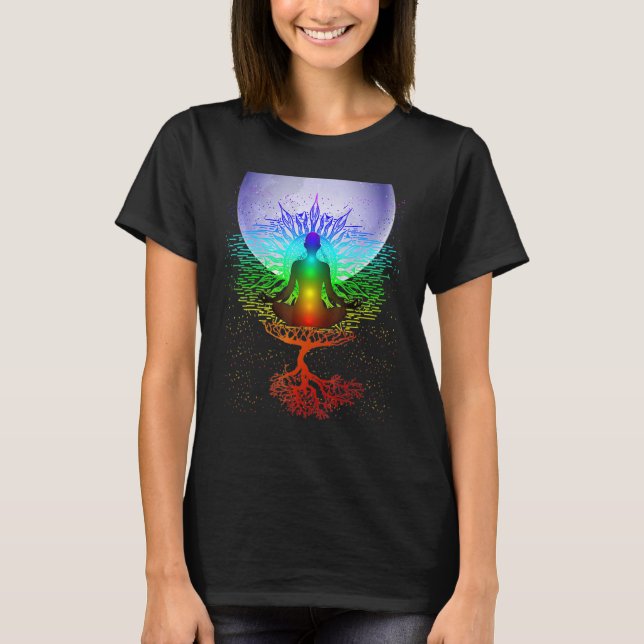 Camiseta Mandala Moon Chakra Tree Life (Frente)