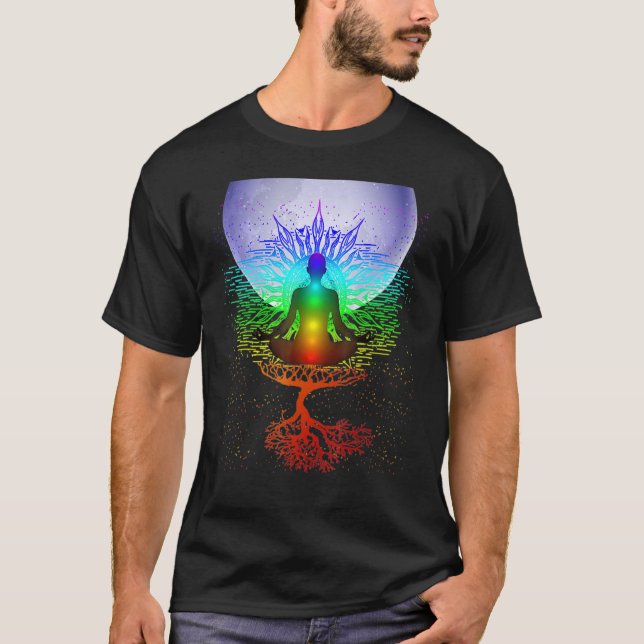 Camiseta Mandala Moon Chakra Tree Life (Frente)