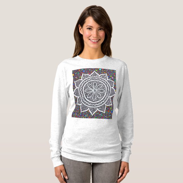 Camiseta Mandala Mosaico 2025 (Frente Completa)