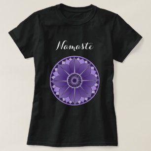Camiseta Mandala Namaste Roxo Moderno