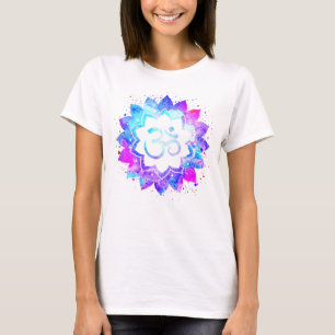 Camiseta Mandala nova da flor de Lotus da idade do símbolo