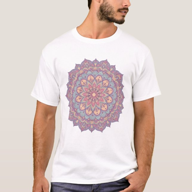 Camiseta mandala pastel (Frente)