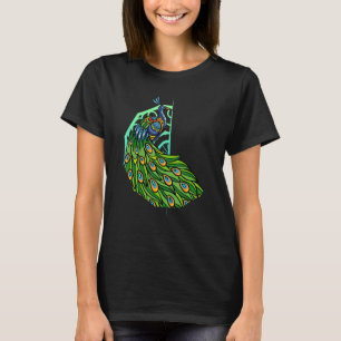 Camiseta Mandala Peacock Cute Birds Graphic