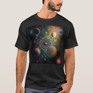 Camiseta Mandala Psicodélico No Universo
