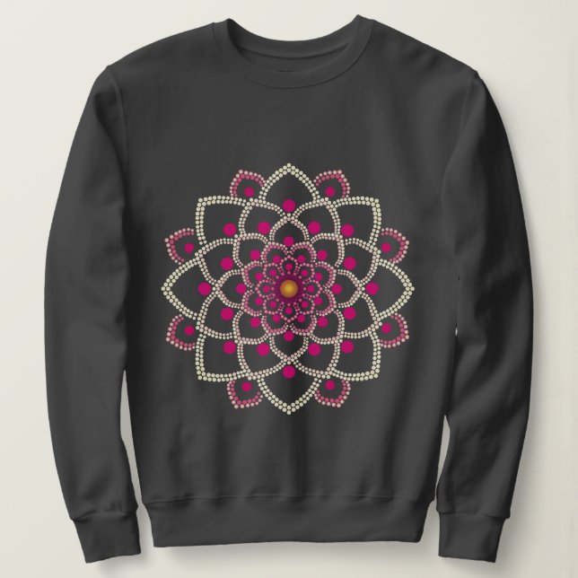 Camiseta Mandala Rosa Simples (Frente do Design)