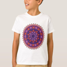 Mandala roxa e rosa